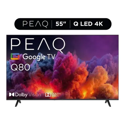 PEAQ 55Q80 55'' QLED Smart TV – Google İşletim Sistemli, Dahili Uydu Alıcılı 4K UHD TV