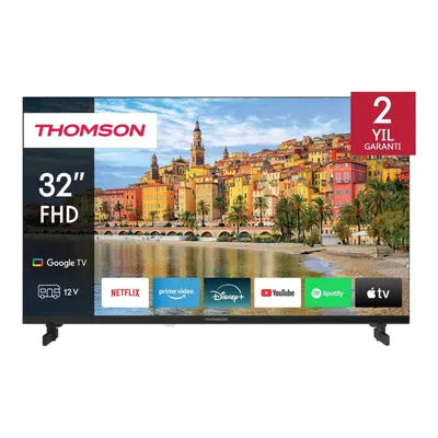THOMSON 32FG2S14C 32" 80 Ekran 12Volt (Otomotiv Aksesuar Prizli) Full HD Google Smart LED TV