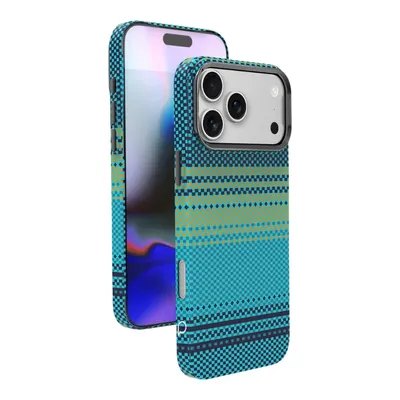 PIILI iPhone 17 Pro Max Kevlar Serisi Magsafe Telefon Kılıfı Mavi