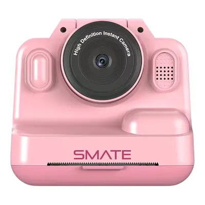 SMATE Anında Baskı 180° Dönebilen Lens Selfie Çocuk Kamerası Pembe