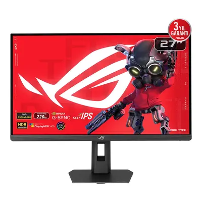 ASUS Rog Strix XG27ACSR 27 inç 0.3ms 220 Hz 2K Fast IPS G-SYNC ve FreeSync Premium Uyumluluğu HDR Gaming Monitör Siyah