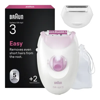 BRAUN SE 3033 Silk·épil 3 Kablolu Epilatör Kalıcı Pürüzsüz Cilt