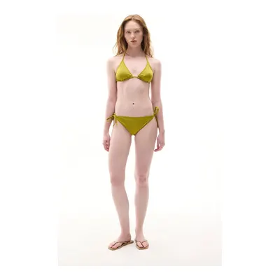 Kadın Yeşil Bağlamalı Normal Bel Bikini Altı