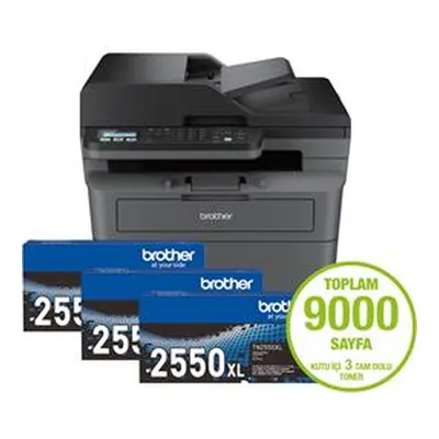 Brother MFC-L2806DW Çok Fonksiyonlu Faks / Adf / Dubleks Kablosuz Mono Lazer Yazıcı + 2 Toner