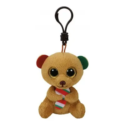 TY Beanie Boos Bella Brown Bear Candy Cane Clip