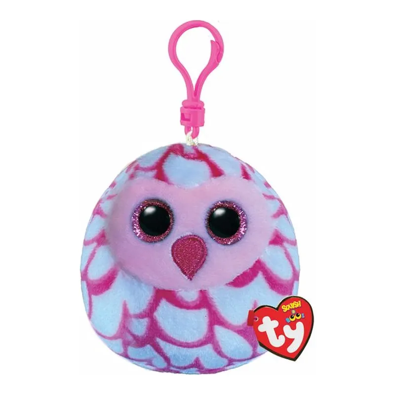 TY Pembe Baykuş Squishy Anahtarlık, görsel 1
