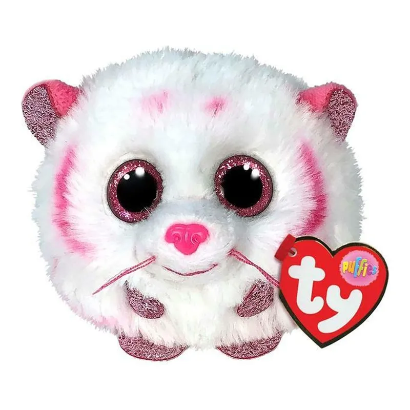 Ty Teeny Puffies Tabor Tiger Beyaz 10 cm, görsel 1