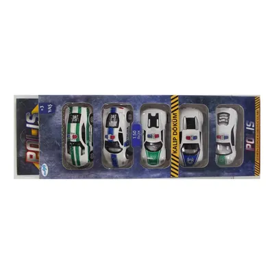 Mega Die Cast Beşli Polis Arabaları