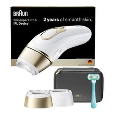 Braun PL5251 IPL Silk Expert Pro 5, Evde Lazerle Tüy Alma, Çanta, Venus Tıraş Makinesi, 2 Başlıklı
