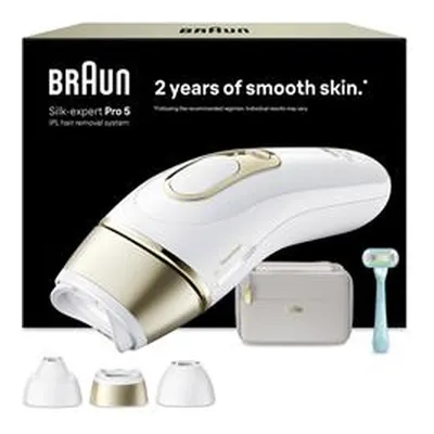 Braun PL5351 IPL Silk Expert Pro 5, Evde Lazerle Tüy Alma, Çanta, Venus Tıraş Makinesi, 3 Başlıklı