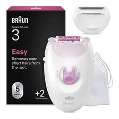 Braun SE 3033 Silk-Epil 3 Kablolu Epilatör,Kalıcı Pürüzsüz Cilt
