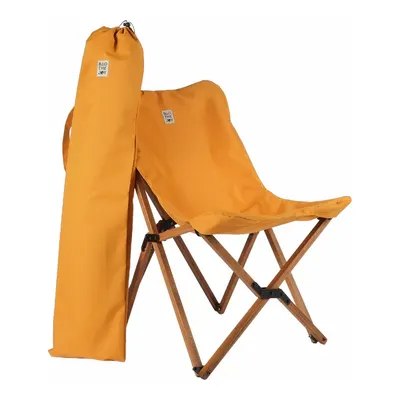 BAG THE JOY Ahşap Kahverengi İskelet Katlanır Çantalı Kamp Sandalyesi Hardal
