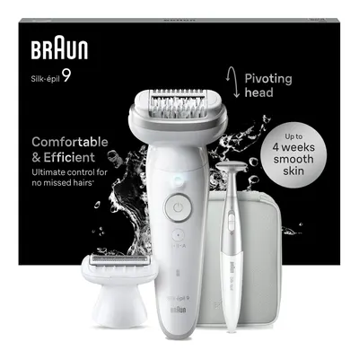 BRAUN SE 9241 Silk-Épil 9 Epilatör Islak ve Kuru Epilasyon Cihazı Beyaz-Gümüş