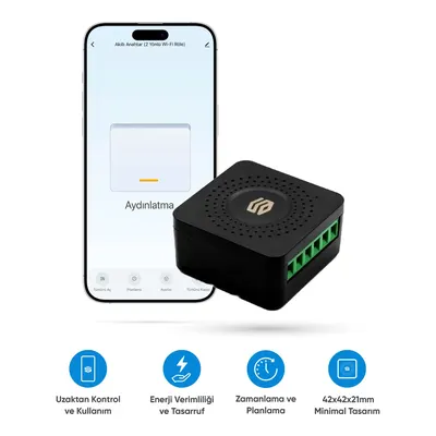 ŞIMART 1 Yönlü Wi-Fi Kontrollü Akıllı Röle