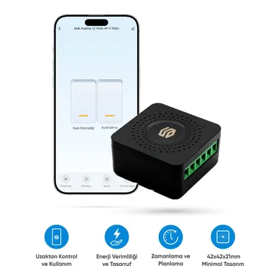 ŞIMART 2 Yönlü Wi-Fi Kontrollü Akıllı Röle