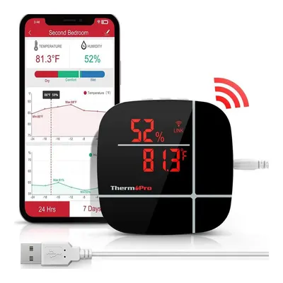 THERMOPRO TP90 WiFi App Kontrollü Sıcaklık ve Nem Termometre