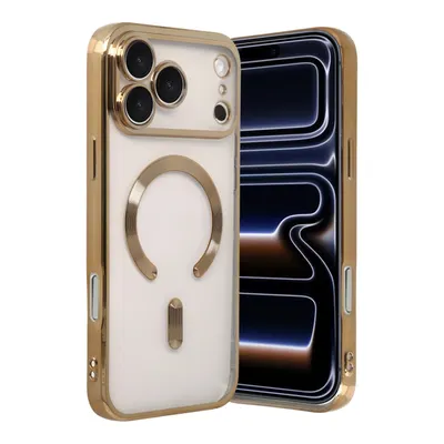 NEWFACE iPhone 17 Pro Uyumlu Kross Magneticsafe Kapak Telefon Kılıfı Gold