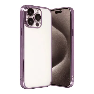 NEWFACE iPhone 15 Pro Max Uyumlu Kamera Korumalı Lensli Silikon Telefon Kılıfı Mor