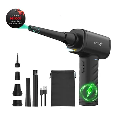 MIOJI Mio AD72 3000mAh 46000RPM 3 Kademeli Taşınabilir Güçlü Vakum Hava Soğutucu Siyah