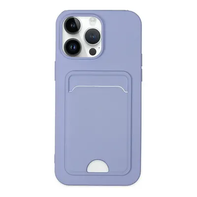 NEWFACE iPhone 14 Pro Uyumlu Kelvin Kartvizitli Silikon Telefon Kılıfı Lila