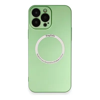 NEWFACE iPhone 13 Pro Uyumlu Jack Magneticsafe Lens Silikon Telefon Kılıfı Yeşil