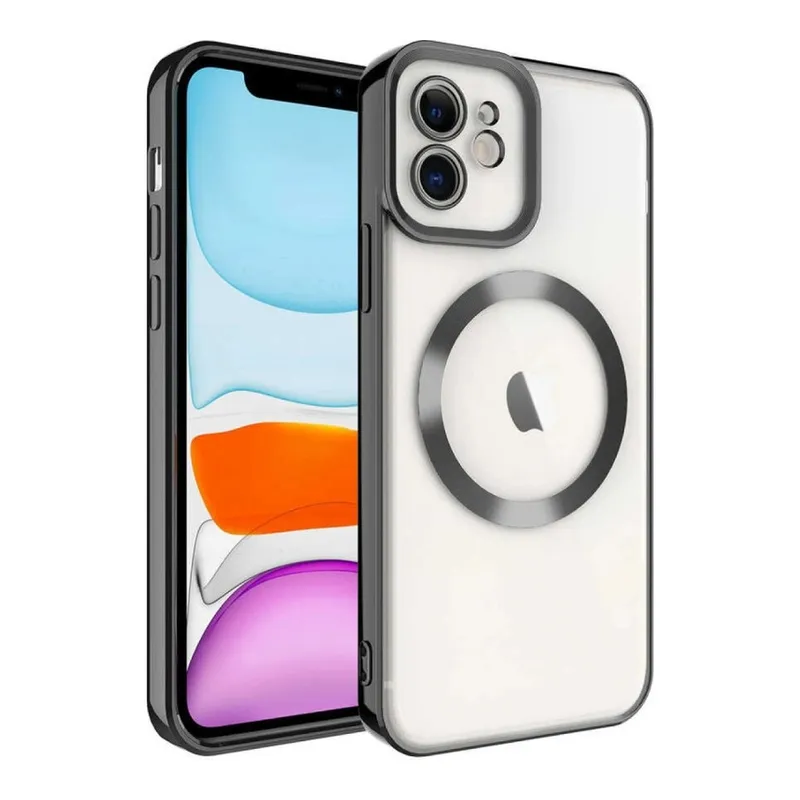 NEWFACE iPhone 11 Uyumlu Kross Magneticsafe Kapak Telefon Kılıfı Siyah, görsel 1