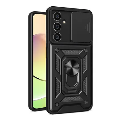 NEWFACE Samsung Galaxy A05 Uyumlu Pars Lens Yüzüklü Silikon Telefon Kılıfı Siyah