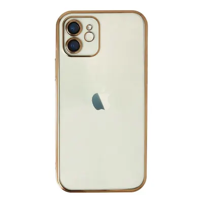 NEWFACE iPhone 12 Uyumlu Kamera Korumalı Lensli Silikon Telefon Kılıfı Gold