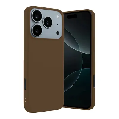 NEWFACE iPhone 17 Pro Uyumlu First Silikon Telefon Kılıfı Kahverengi
