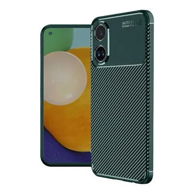 NEWFACE Oppo A38 Uyumlu Auto Focus Karbon Kapak Telefon Kılıfı Koyu Yeşil