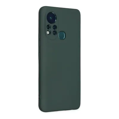 NEWFACE Infinix Hot 11s Uyumlu Nano İçi Kadife Silikon Telefon Kılıfı Koyu Yeşil