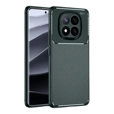 NEWFACE Xiaomi Redmi Note 14 Pro Plus Uyumlu Auto Focus Karbon Kapak Telefon Kılıfı Koyu Yeşil