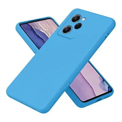 NEWFACE Xiaomi Poco X5 Pro 5G Uyumlu Nano İçi Kadife Silikon Telefon Kılıfı Mavi
