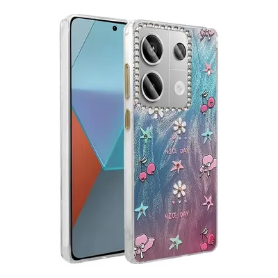 NEWFACE Xiaomi Redmi Note 13 Pro 4G Uyumlu Blade Aynalı Desenli Kapak Telefon Kılıfı Çok Renkli
