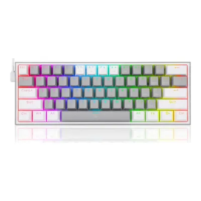 REDRAGON K617-RGB Fizz RGB %60 Türkçe Red Switch Kablolu Mekanik Oyuncu Klavyesi Gri-Beyaz
