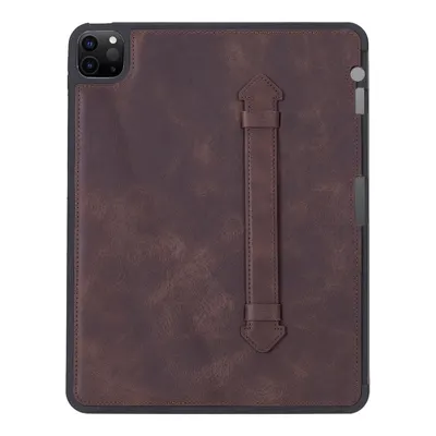 BLOOMINBAG BloomCase Felix Hakiki Deri - El Askılı Apple iPad Air 10.5" (2021 5th) Tablet Kılıfı Saddle Brown