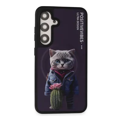 NEWFACE Samsung Galaxy S24 Uyumlu Fun Magsafe Kapak Telefon Kılıfı Derin Mor