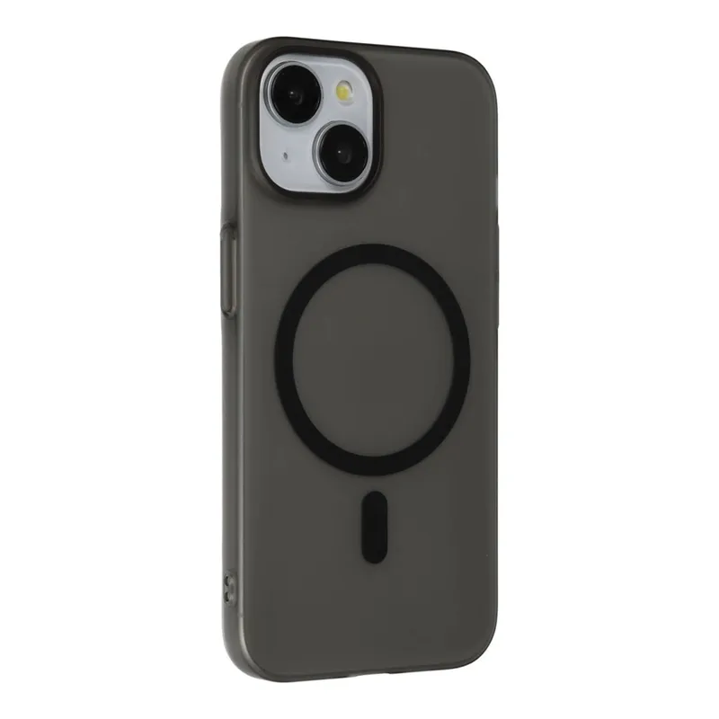NEWFACE iPhone 15 Plus Uyumlu Tuna Pc Slim Magsafe Kapak Telefon Kılıfı Siyah, görsel 1