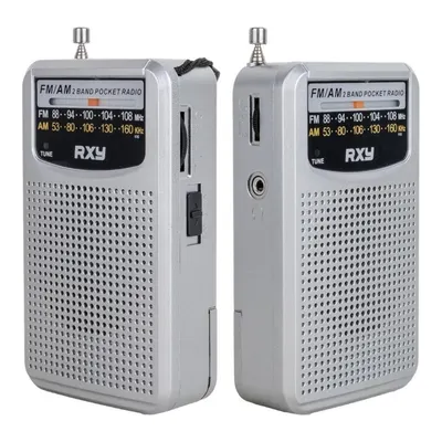 ROXY Rxy-Bariton Cep Tipi Mini Pilli Analog Radyo Gri
