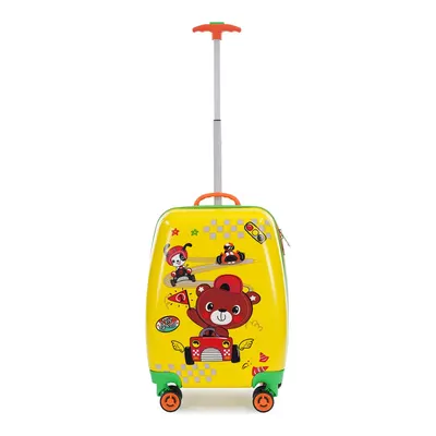 WEXTA WX-420 Ayıcık Baskılı ABS Çocuk Valizi Sarı