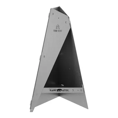 KAMP AYISI BlazePeak 3 mm Galvaniz Çelik Katlanabilir Outdoor Piramit Soba ve Taşınabilir Bahçe Şöminesi