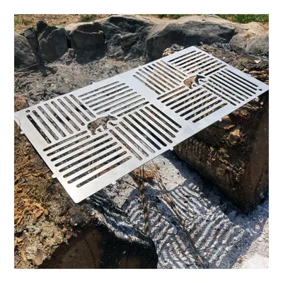 KAMP AYISI PyroWide Wire Yekpare Paslanmaz Çelik Bushcraft Hafif Portatif 37x18 cm Izgara Teli