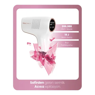 RELUX IPL9650 SapphireCool PureCare 1.000.000 Atım IPL Lazer Epilasyon Cihazı Pembe