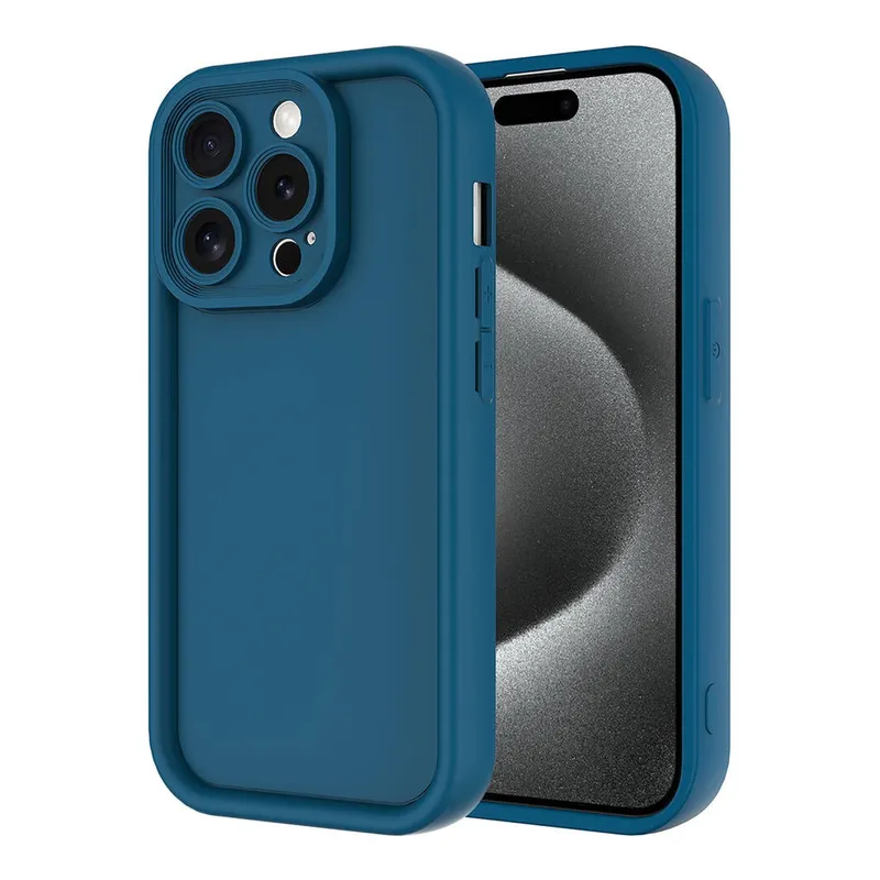 LOPARD iPhone 15 Pro Uyumlu Kamera Korumalı Ananas Kapak Telefon Kılıfı Koyu Yeşil, görsel 1