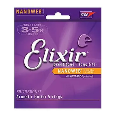 Elixir 010-047 Nanoweb Bronz Akustik Gitar Teli (11002)