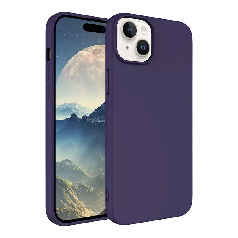 LOPARD iPhone 15 Uyumlu LSR Lansman Kapak Telefon Kılıfı Derin Mor, görsel 1