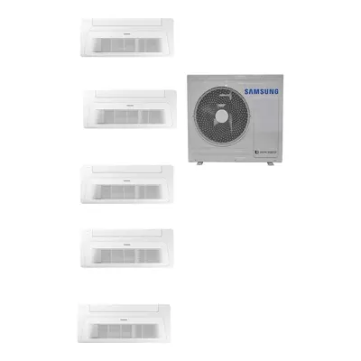 SAMSUNG Wind Free Tek Yön Kaset 1+5 Sistem AJ100TXJ5KH/EA 9+9+ 9+9+ 18 BTU/h İç 10 kW Dış Ünite A+++ Enerji Sınıfı Multi Klima Beyaz