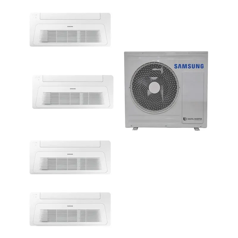 SAMSUNG Wind Free Tek Yön Kaset 1+4 Sistem AJ080TXJ4KH/EA 9+9+ 9+12 BTU/h 8 kW Dış Ünite A+++ Enerji Sınıfı Multi Klima Beyaz, görsel 1