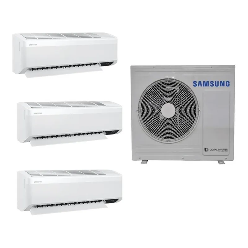 SAMSUNG Wind Free 1+3 Sistem AJ080TXJ4KH/EA 9+9+ 24 BTU/h 8 kW Dış Ünite A+++ Enerji Sınıfı Klima Beyaz, görsel 1