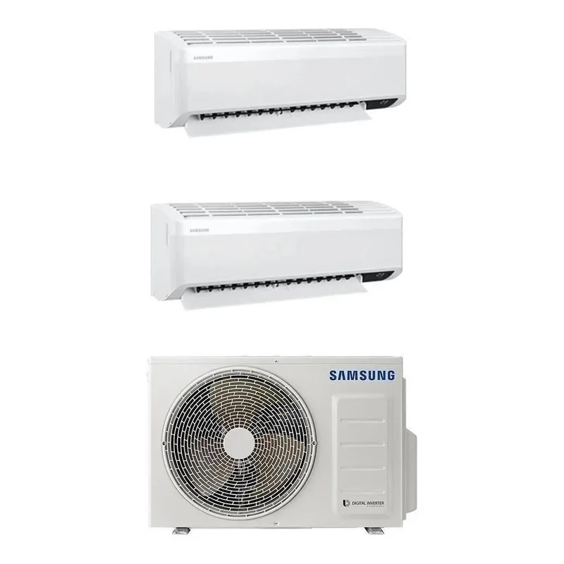 SAMSUNG Wind Free Multi 1+2 Sistem AJ080TXJ4KH/EA 18+24 BTU/h 8 kW Dış Ünite A+++ Enerji Sınıfı Klima Beyaz, görsel 1